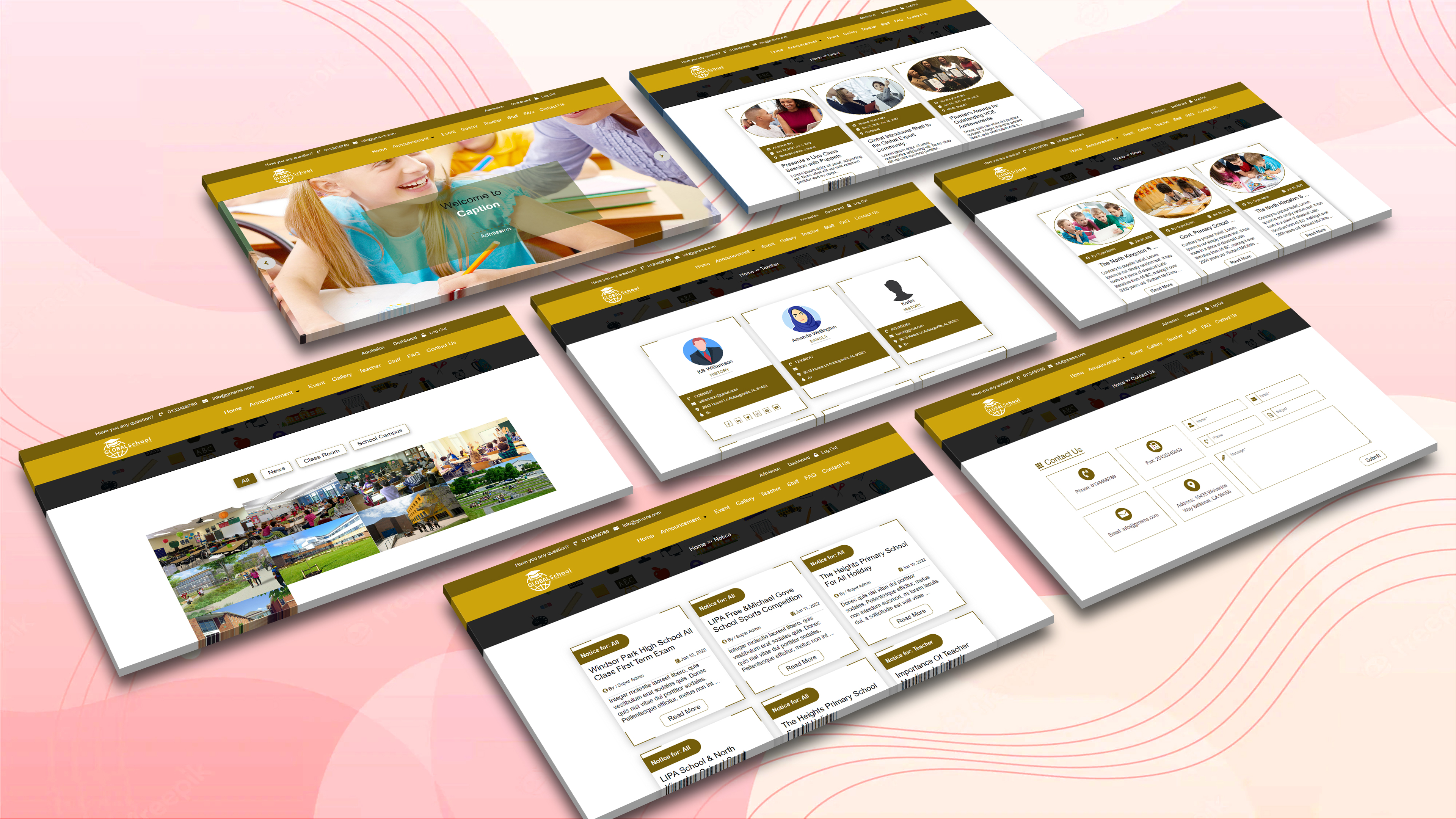 Global Multi School Management System Express